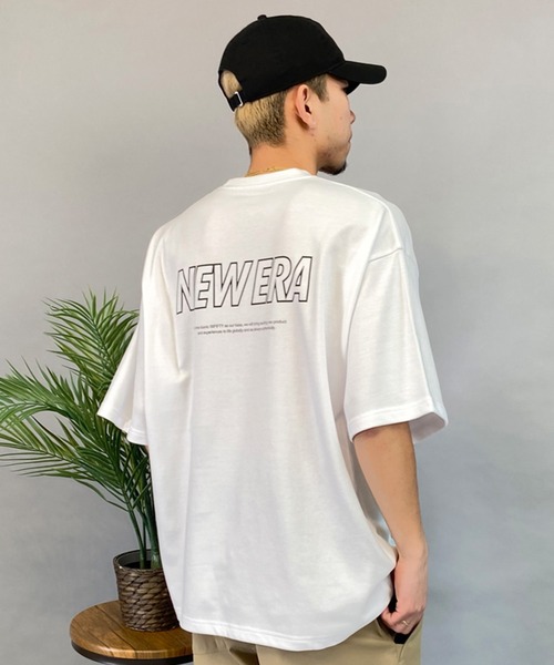 NEW ERA（ニューエラ）の「NEW ERA/ニューエラ Tシャツ 半袖 オーバーサイズ バックプリント 吸汗速乾 シンプル 14121973/14306819（Tシャツ/カットソー・メンズ・ブラック/ホワイト・M/L/XL/2XL）」の5枚目の写真