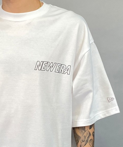 NEW ERA（ニューエラ）の「NEW ERA/ニューエラ Tシャツ 半袖 オーバーサイズ バックプリント 吸汗速乾 シンプル 14121973/14306819（Tシャツ/カットソー・メンズ・ブラック/ホワイト・M/L/XL/2XL）」の10枚目の写真