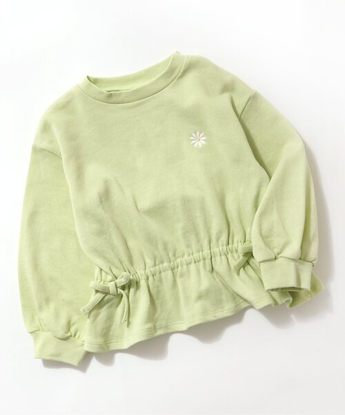 apres les cours（アプレレクール）の「無地・花柄ドロストTシャツ_一部WEB限定カラー（Tシャツ/カットソー・キッズ・ブラック/その他3/ミント/アイボリー/ピンク/ネイビー/ライトインディゴブルー・120/130/140/90/100/110/80）」の3枚目の写真