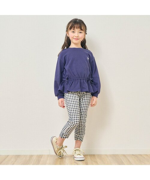 apres les cours（アプレレクール）の「無地・花柄ドロストTシャツ_一部WEB限定カラー（Tシャツ/カットソー・キッズ・ブラック/その他3/ミント/アイボリー/ピンク/ネイビー/ライトインディゴブルー・120/130/140/90/100/110/80）」の10枚目の写真