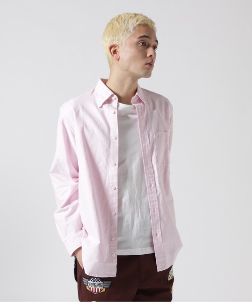 AVIREX（アヴィレックス）の「《DAILY/デイリー》BASIC OXFORD LONG SLEEVE B.D. SHIRT / 長袖 ベーシック オックスフォードシャツ / AVIREX / アヴィレック（シャツ/ブラウス・メンズ・ピンク/ブルー系その他3/ホワイト・2XL/XL/L/M）」の3枚目の写真