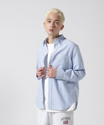 《DAILY/デイリー》BASIC OXFORD LONG SLEEVE B.D. SHIRT / 長袖 ベーシック オックスフォードシャツ / AVIREX / アヴィレック