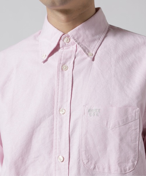 AVIREX（アヴィレックス）の「《DAILY/デイリー》BASIC OXFORD LONG SLEEVE B.D. SHIRT / 長袖 ベーシック オックスフォードシャツ / AVIREX / アヴィレック（シャツ/ブラウス・メンズ・ピンク/ブルー系その他3/ホワイト・2XL/XL/L/M）」の15枚目の写真