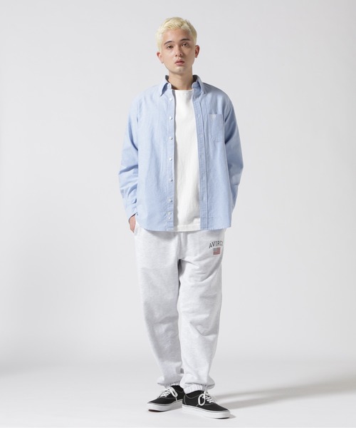 AVIREX（アヴィレックス）の「《DAILY/デイリー》BASIC OXFORD LONG SLEEVE B.D. SHIRT / 長袖 ベーシック オックスフォードシャツ / AVIREX / アヴィレック（シャツ/ブラウス・メンズ・ピンク/ブルー系その他3/ホワイト・2XL/XL/L/M）」の5枚目の写真
