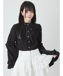 Jamie エーエヌケー | タックフリル姫袖ブラウス(シャツ/ブラウス)