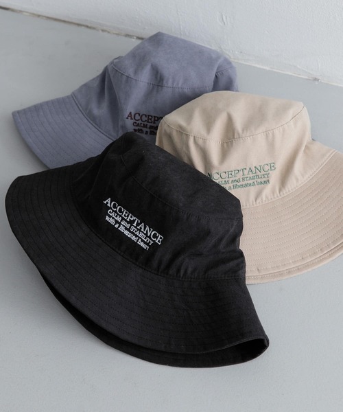 SENSE OF PLACE by URBAN RESEARCH（センスオブプレイスバイアーバンリサーチ）の「ピーチキモウロゴシシュウバケットハット（ハット・メンズ・ブルー/ライトブラウン/ブラック・ONE）」の6枚目の写真