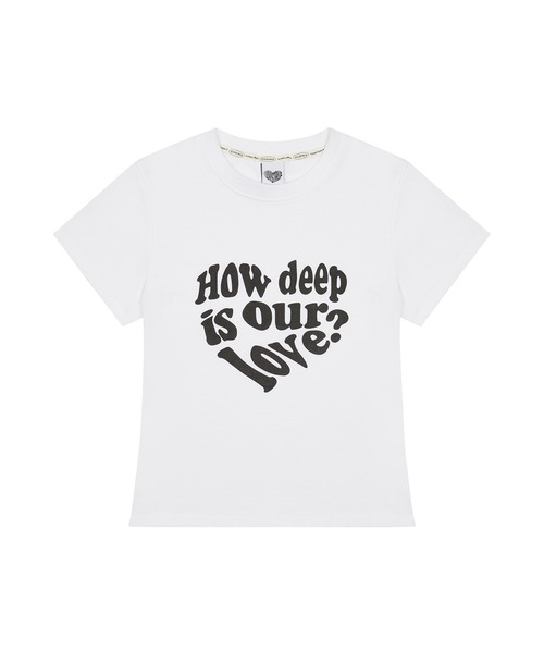 LUVISTRUE(ラヴイズトゥルー)の「PY LUV TEE(Tシャツ/カットソー・レディース・ホワイト/ブラック・FREE)」の4枚目の写真