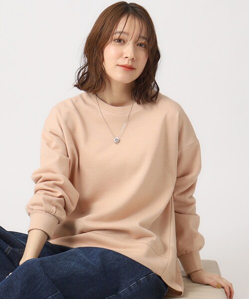 DRESKIP（ドレスキップ）の「◆【体型カバー】女性らしい雰囲気に ラメ裏毛コクーントップス（Tシャツ/カットソー・レディース・ブラック/グレー/アイボリー/ピンク系・02/03/04）」の4枚目の写真