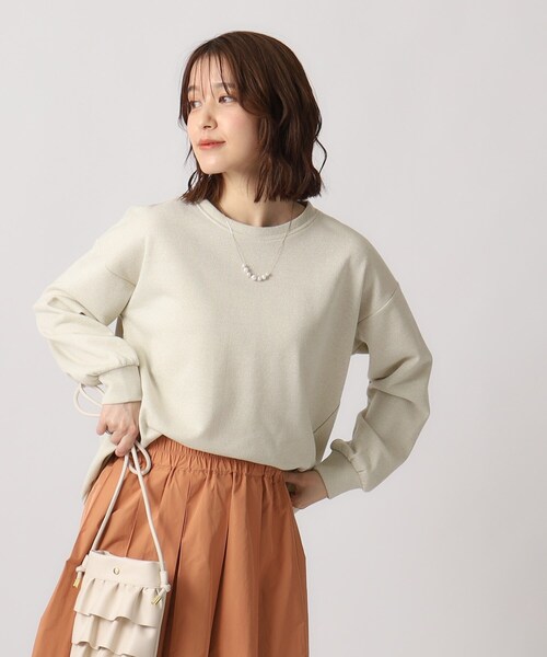 DRESKIP（ドレスキップ）の「◆【体型カバー】女性らしい雰囲気に ラメ裏毛コクーントップス（Tシャツ/カットソー・レディース・ブラック/グレー/アイボリー/ピンク系・02/03/04）」の19枚目の写真