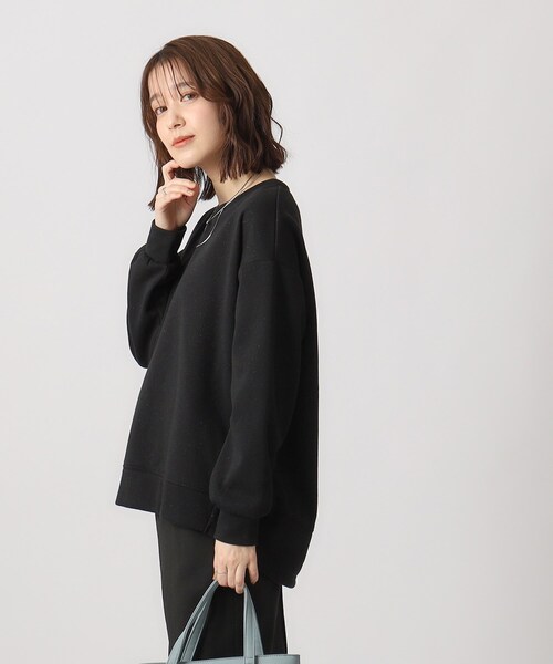 DRESKIP（ドレスキップ）の「◆【体型カバー】女性らしい雰囲気に ラメ裏毛コクーントップス（Tシャツ/カットソー・レディース・ブラック/グレー/アイボリー/ピンク系・02/03/04）」の15枚目の写真