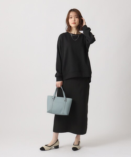 DRESKIP（ドレスキップ）の「◆【体型カバー】女性らしい雰囲気に ラメ裏毛コクーントップス（Tシャツ/カットソー・レディース・ブラック/グレー/アイボリー/ピンク系・02/03/04）」の13枚目の写真