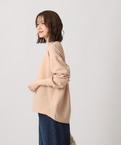 DRESKIP（ドレスキップ）の「◆【体型カバー】女性らしい雰囲気に ラメ裏毛コクーントップス（Tシャツ/カットソー・レディース・ブラック/グレー/アイボリー/ピンク系・02/03/04）」の10枚目の写真