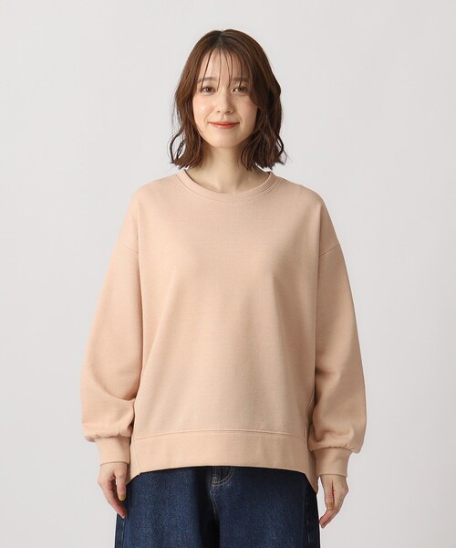 DRESKIP（ドレスキップ）の「◆【体型カバー】女性らしい雰囲気に ラメ裏毛コクーントップス（Tシャツ/カットソー・レディース・ブラック/グレー/アイボリー/ピンク系・02/03/04）」の7枚目の写真