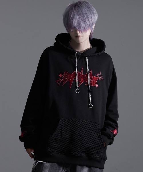 ⭐️本日限定価格⭐️ililil【イルイルイル】ログイン完了！！ぱ～か～ 黒 ililil パーカー 「ililil/イルイルイル」黒翼の堕天使に転生