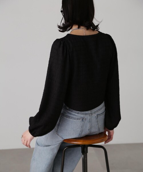 FREE'S MART（フリーズマート）の「フロントリボンシャーリングブラウス（シャツ/ブラウス・レディース・オレンジ/ブラック/ホワイト・FREE）」の18枚目の写真