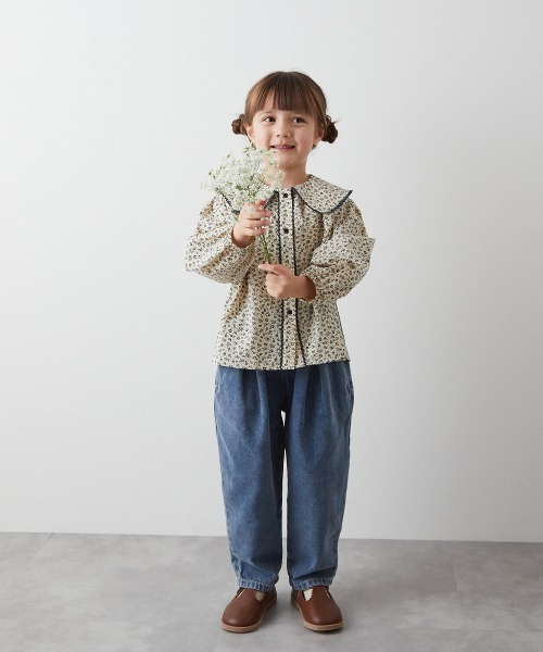 riziere（リジェール）の「ストーンウォッシュテーパードデニムパンツ（デニムパンツ・キッズ・ブルー・90/100/110/120/130/140/150）」の2枚目の写真