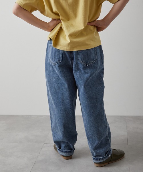 riziere（リジェール）の「ストーンウォッシュテーパードデニムパンツ（デニムパンツ・キッズ・ブルー・90/100/110/120/130/140/150）」の5枚目の写真