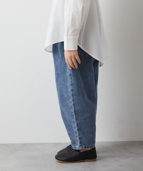 riziere（リジェール）の「ストーンウォッシュテーパードデニムパンツ（デニムパンツ・キッズ・ブルー・90/100/110/120/130/140/150）」の7枚目の写真