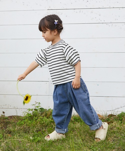 riziere（リジェール）の「ストーンウォッシュテーパードデニムパンツ（デニムパンツ・キッズ・ブルー・90/100/110/120/130/140/150）」の13枚目の写真