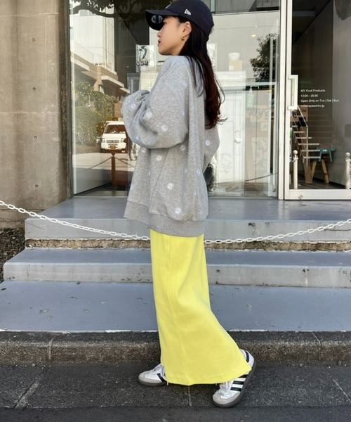 HELLO.SANFRANCISCO（ハローサンフランシスコ）の「≪新色追加≫【HELLO.SANFRANCISCO】マーガレット刺繍オーバースウェット（スウェット・レディース・グレー/ブラック/アイボリー/ネイビー・ONE SIZE）」の19枚目の写真