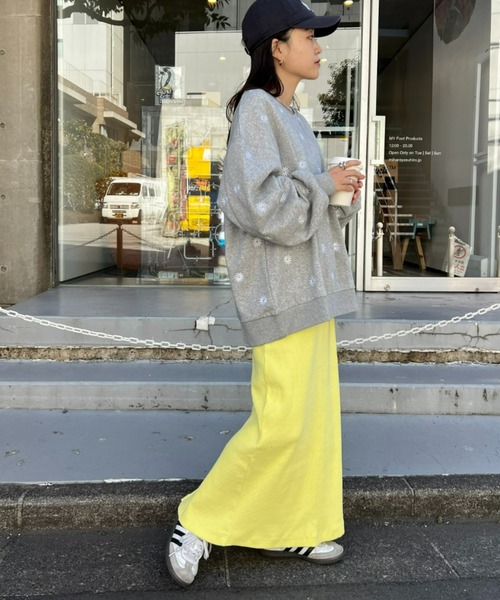 HELLO.SANFRANCISCO（ハローサンフランシスコ）の「≪新色追加≫【HELLO.SANFRANCISCO】マーガレット刺繍オーバースウェット（スウェット・レディース・グレー/ブラック/アイボリー/ネイビー・ONE SIZE）」の22枚目の写真
