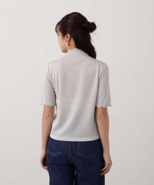 PROPORTION BODY DRESSING(プロポーションボディドレッシング)の「ボトルネックラメシアーインナー / 1214160401(Tシャツ/カットソー・レディース・グレー/シルバー・FREE)」の6枚目の写真