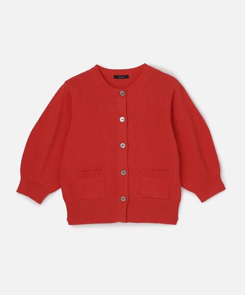allureville（アルアバイル）の「ギマコットンハーフパフスリーブカーディガン（カーディガン/ボレロ・レディース・オフホワイト/オレンジ系その他/ブラック・2）」の13枚目の写真
