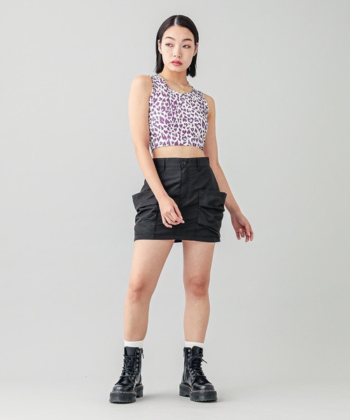 X-girl（エックスガール）の「HEART LEOPARD TANK TOP（タンク