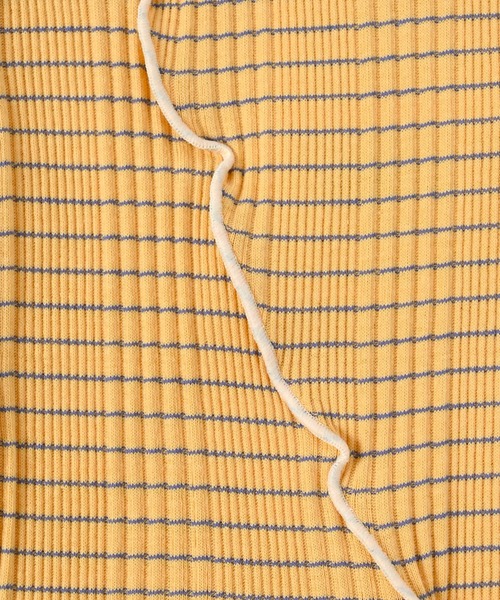 Ocean&Ground(オーシャン&グラウンド)の「リブボーダーリメイクメロウTシャツ(80~140cm)(Tシャツ/カットソー・キッズ・ピンク/オレンジ/イエロー・80/90/95/100/110/120/130/140)」の7枚目の写真