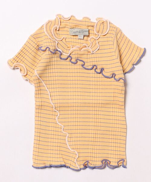 Ocean&Ground(オーシャン&グラウンド)の「リブボーダーリメイクメロウTシャツ(80~140cm)(Tシャツ/カットソー・キッズ・ピンク/オレンジ/イエロー・80/90/95/100/110/120/130/140)」の12枚目の写真
