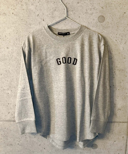 THE CASUAL(カジュアル)の「オーバーサイズ プリント ヘムロンT(Tシャツ/カットソー・キッズ・チャコール/ベージュ/ネイビー/パープル/オレンジ/グレー系1/ダークグリーン系/オフホワイト/杢グレー/グレー系/ダークグリーン/ネイビー系/パープル系/ホワイト系/ホワイト系1/ブラック・120cm/130cm/140cm/150cm/160cm/110cm)」の17枚目の写真