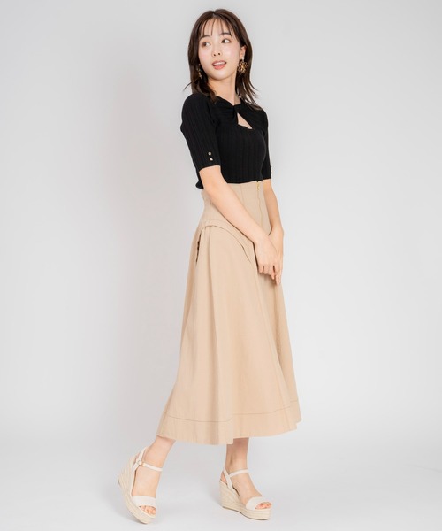 NOELA（ノエラ）の「ツイストオープンニット（ニット/セーター・レディース・イエロー/レッド/ブラック/オフホワイト・フリー）」の8枚目の写真