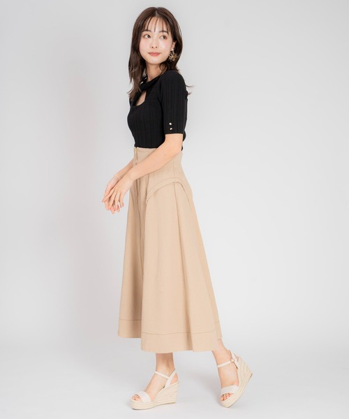 NOELA（ノエラ）の「ツイストオープンニット（ニット/セーター・レディース・イエロー/レッド/ブラック/オフホワイト・フリー）」の9枚目の写真