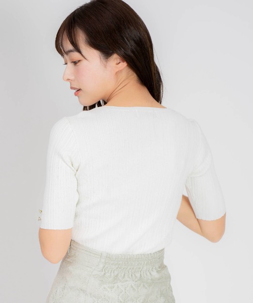 NOELA（ノエラ）の「ツイストオープンニット（ニット/セーター・レディース・イエロー/レッド/ブラック/オフホワイト・フリー）」の12枚目の写真