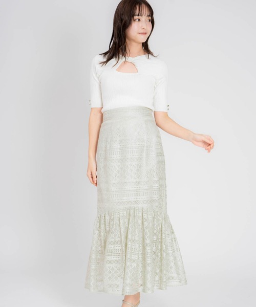 NOELA（ノエラ）の「ツイストオープンニット（ニット/セーター・レディース・イエロー/レッド/ブラック/オフホワイト・フリー）」の13枚目の写真