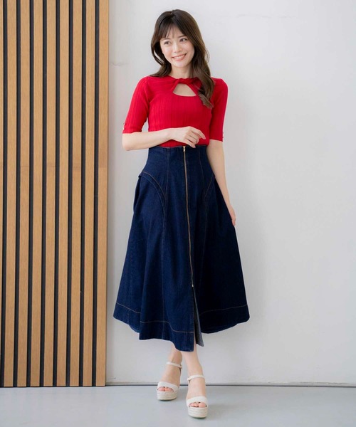 NOELA（ノエラ）の「ツイストオープンニット（ニット/セーター・レディース・イエロー/レッド/ブラック/オフホワイト・フリー）」の17枚目の写真