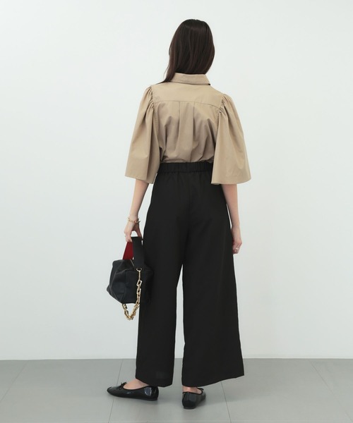 saloon(サルーン)の「SALOON(サルーン)/ シアーワイドパンツ(その他パンツ・レディース・ライトベージュ/ブラック・MEDIUM/SMALL)」の7枚目の写真