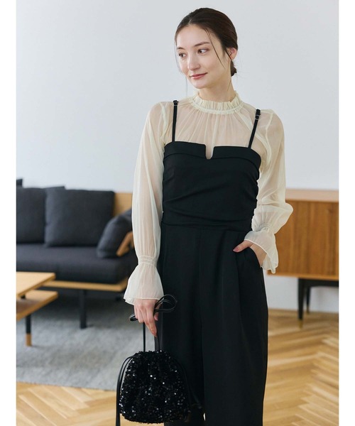 fifth（フィフス）の「【インスタグラマーセレクト】Vカットオールインワン（つなぎ/オールインワン・レディース・ブラック/グレイッシュベージュ・M）」の18枚目の写真