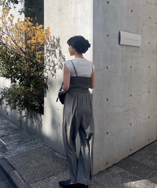 fifth（フィフス）の「【インスタグラマーセレクト】Vカットオールインワン（つなぎ/オールインワン・レディース・ブラック/グレイッシュベージュ・M）」の8枚目の写真