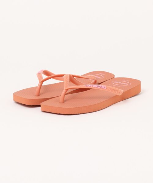 havaianas（ハワイアナス）の「havaianas (ハワイアナス) /Slim Square Logo Pop Up サンダル ラバービーチサンダル（サンダル・レディース・レッド系/ダークブラウン/レッドパープル/ピンク系/ピンク系2/ブルー系その他/ピンク系1・25.5/24.5/23/22）」の5枚目の写真