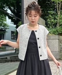 完売品 FRAY I.D コンパクトベスト ジレ サイズ1 ベルト付 雑誌掲載 FRAY I.D（フレイアイディー）の「コンパクトクルーネックジレ（ベスト
