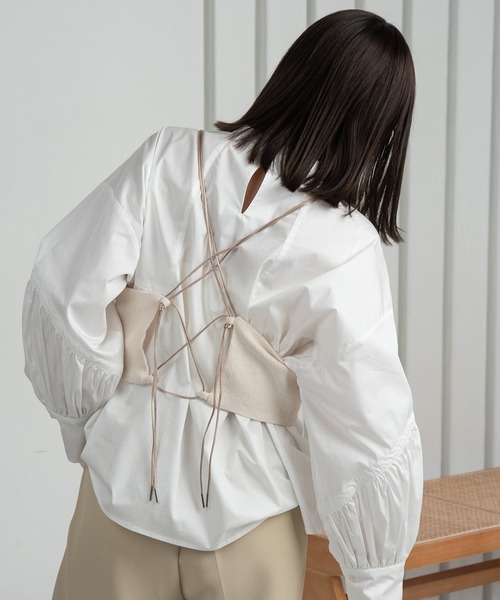 back point layered bustier / バックポイントレイヤードビスチェ レディース back point layered bustier / バックポイントレイヤード