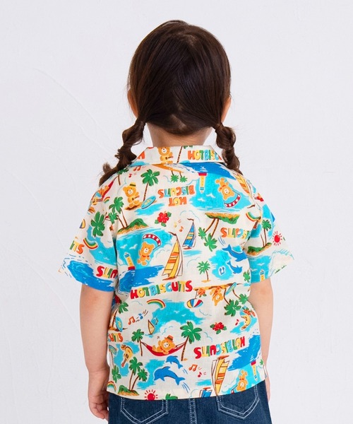 ホットビスケッツ　アロハ柄シリーズ　3点セット セール】アロハ柄 オープンカラーシャツ（シャツ/ブラウス