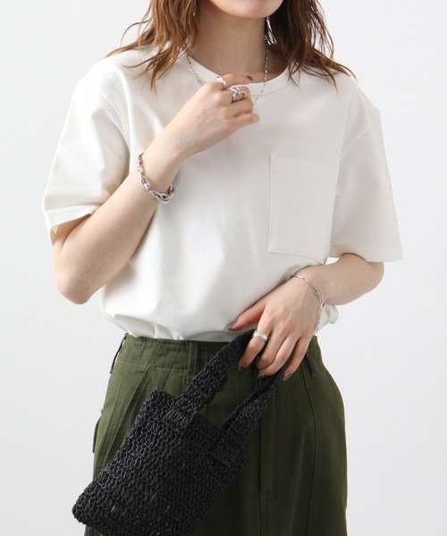 many men many mind（メニーメンメニーマインド）の「日本製 MADE IN JAPAN ベーシックポケットTEE（Tシャツ/カットソー・メンズ・ホワイト系/ホワイト系2/ホワイト系4/ベージュ系/ネイビー/ブラウン/オリーブ/ブラック/ホワイト/ホワイト系1/ベージュ系1/ネイビー系/ネイビー系1/ベージュ/ブラック系/カーキ/ブラック系1/ベージュ系2/カーキ系/ホワイト系3/ホワイト×ブラック・L/M）」の7枚目の写真