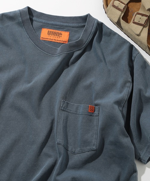 【セール】【UNIVERSAL OVERALL】POCKET S/S PIGMENT D U2413209-A(Tシャツ/カットソー)|UNIVERSAL OVERALL(ユニバーサルオーバーオール)