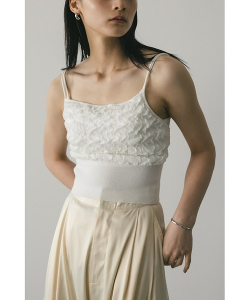 STYLEMIXER（スタイルミキサー）の「フラッフィーコンパクトキャミ（キャミソール・レディース・グレー/ブラック/ホワイト・FREE）」の3枚目の写真