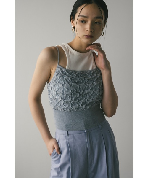 STYLEMIXER（スタイルミキサー）の「フラッフィーコンパクトキャミ（キャミソール・レディース・グレー/ブラック/ホワイト・FREE）」の20枚目の写真
