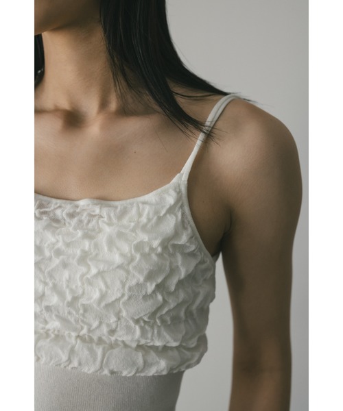 STYLEMIXER（スタイルミキサー）の「フラッフィーコンパクトキャミ（キャミソール・レディース・グレー/ブラック/ホワイト・FREE）」の4枚目の写真