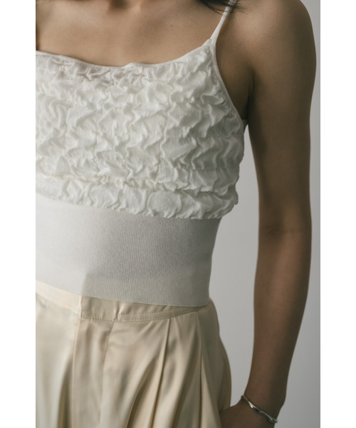 STYLEMIXER（スタイルミキサー）の「フラッフィーコンパクトキャミ（キャミソール・レディース・グレー/ブラック/ホワイト・FREE）」の5枚目の写真