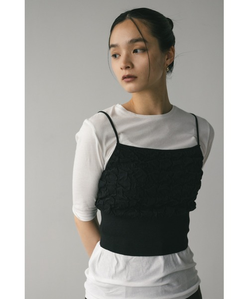 STYLEMIXER（スタイルミキサー）の「フラッフィーコンパクトキャミ（キャミソール・レディース・グレー/ブラック/ホワイト・FREE）」の13枚目の写真